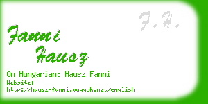 fanni hausz business card